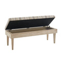 Soft Close Storage Bench Beige Multi Wood