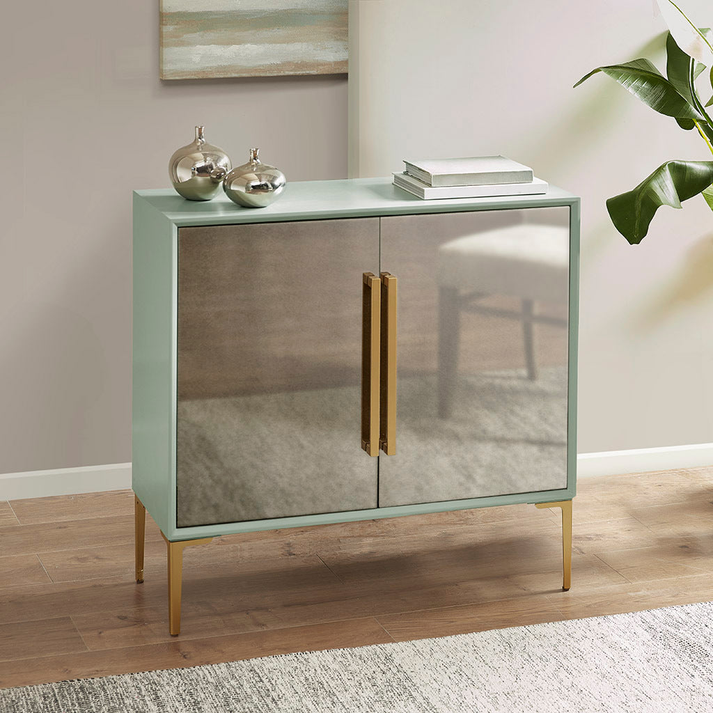 Curry 2 Door Accent Chest Mint Wood