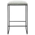 Hastings Counter Stool Grey Black Polyester