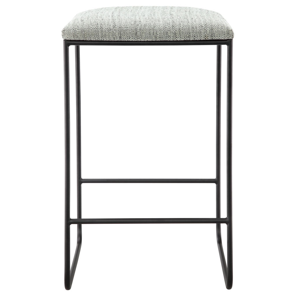 Hastings Counter Stool Grey Black Polyester