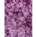 Lily Luxury Chinchilla Faux Fur Rectangular Area Rug Purple Polyester