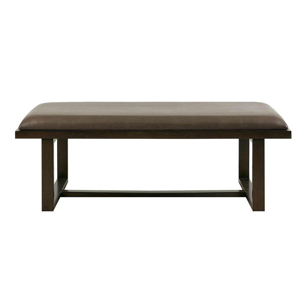Tracey Ottoman Brown Wood