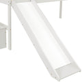 Loft Bed With Staircase, Storage, Slide, Twin Size, Full Length Safety Guardrails, No Box Spring Needed, White Old Sku:W504S00004 Twin White Pine