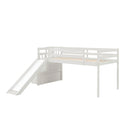 Loft Bed With Staircase, Storage, Slide, Twin Size, Full Length Safety Guardrails, No Box Spring Needed, White Old Sku:W504S00004 Twin White Pine