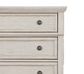 Wire Brushed White Finish 1Pc Chest Of Drawers With Ball Bearing Glides Transitional Bedroom Furniture White Bedroom Wood