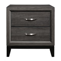 Contemporary Styling Gray Finish 1Pc Nightstand Dovetail Drawers Unique Bedroom Furniture Gray 2 Drawers Bedroom Contemporary Wood