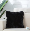 Agnes Luxury Chinchilla Faux Fur Pillow 18 In. X 18 In. Black Polyester