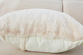Agnes Luxury Chinchilla Faux Fur Pillow 18 In. X 18 In. Beige Polyester