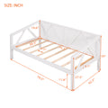 Twin Size Daybed, Wood Slat Support, White White Solid Wood