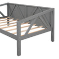 Twin Size Daybed, Wood Slat Support, Gray Gray Solid Wood