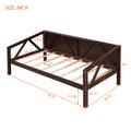 Twin Size Daybed, Wood Slat Support, Espresso Espresso Solid Wood