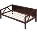 Twin Size Daybed, Wood Slat Support, Espresso Espresso Solid Wood