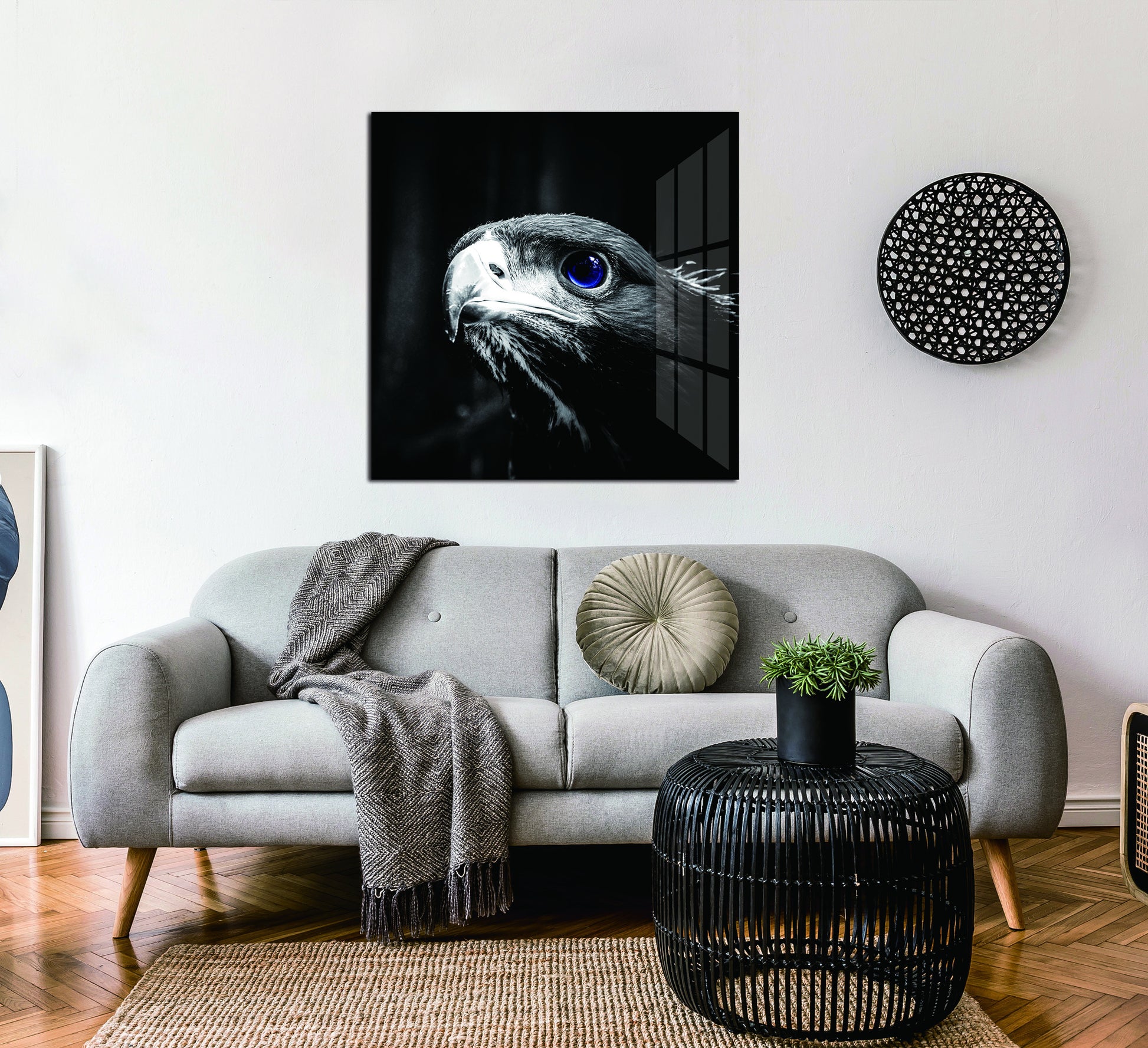 Oppidan Home "Focused Eagle" Acrylic Wall Art 40"H X 40"W Multicolor Acrylic