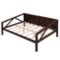 Full Size Daybed, Wood Slat Support, Espresso Espresso Solid Wood