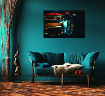 Oppidan Home "Midnight Sedan" Acrylic Wall Art 32"H X 48"W Multicolor Acrylic