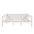 Full Size Daybed, Wood Slat Support, White White Solid Wood