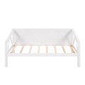 Twin Size Daybed, Wood Slat Support, White White Solid Wood