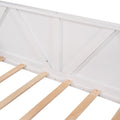 Twin Size Daybed, Wood Slat Support, White White Solid Wood