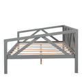 Full Size Daybed, Wood Slat Support, Gray Gray Solid Wood