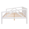 Full Size Daybed, Wood Slat Support, White White Solid Wood