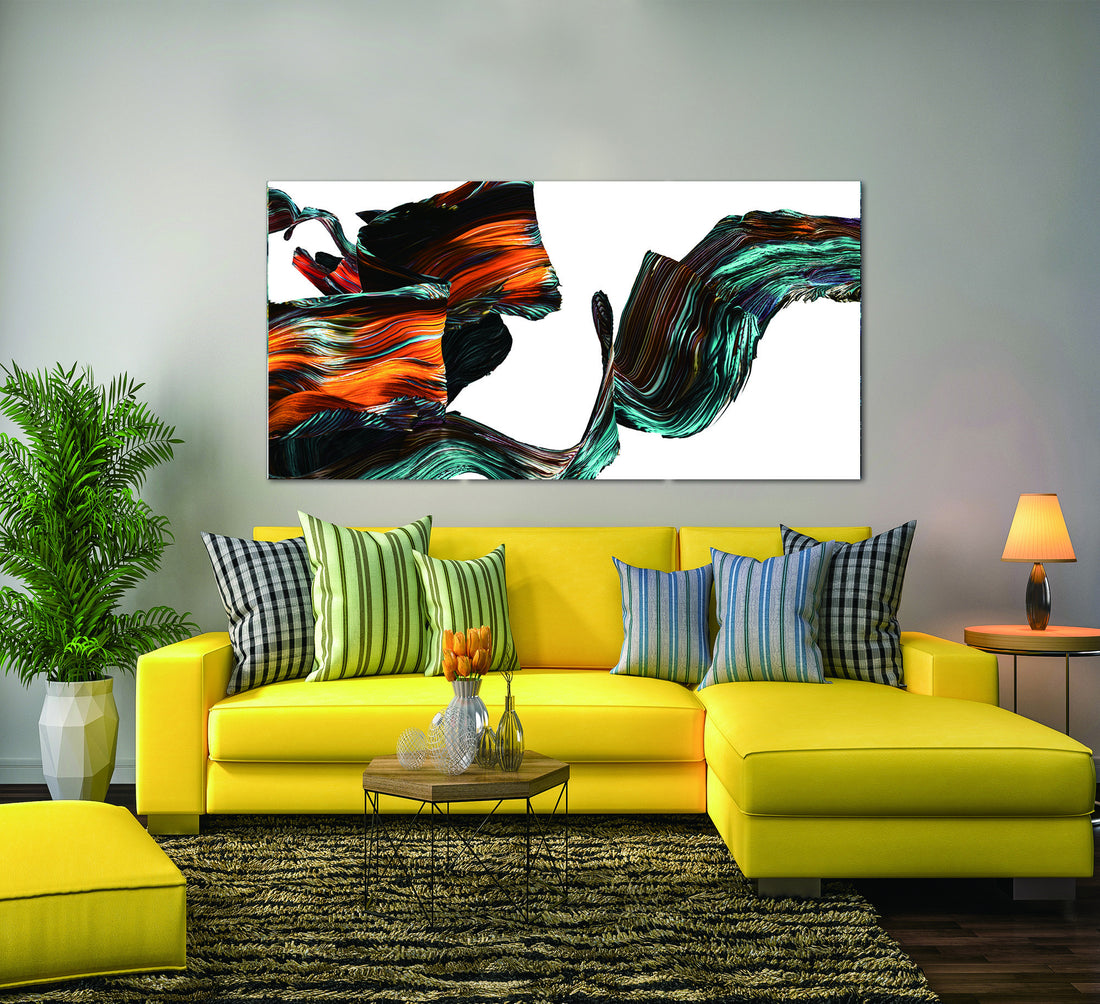 Oppidan Home "Abstract Ribbon" Acrylic Wall Art 32"H X 48"W Multicolor Acrylic