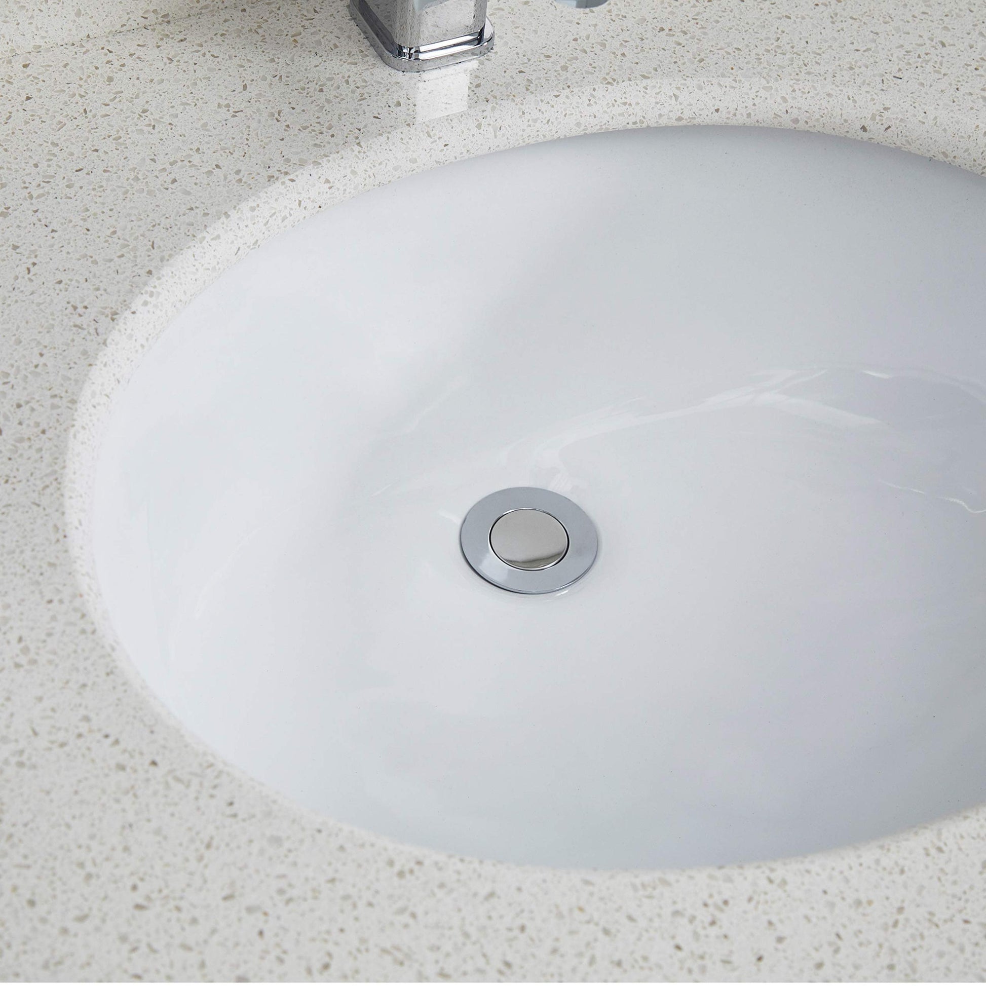 White Oval Undermount Bathroom Sink With Overflow White Ceramic