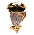 Ambrose Chrome Plated Crystal Embellished Ceramic Vase Gold Ceramic