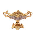 Ambrose Chrome Plated Crystal Embellished Ceramic Fruit Platter Gold Ceramic