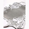 Ambrose Chrome Plated Crystal Embellished Ceramic Plate Silver Ceramic