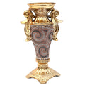 Ambrose Chrome Plated Crystal Embellished Ceramic Vase Gold Ceramic