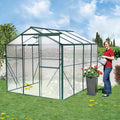 Polycarbonate Greenhouse,6'X 8' Heavy Duty Walk In Plant Garden Greenhouse For Backyard Outdoor Green Aluminium