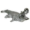 Ambrose Diamond Encrusted Chrome Plated Crocodile 34