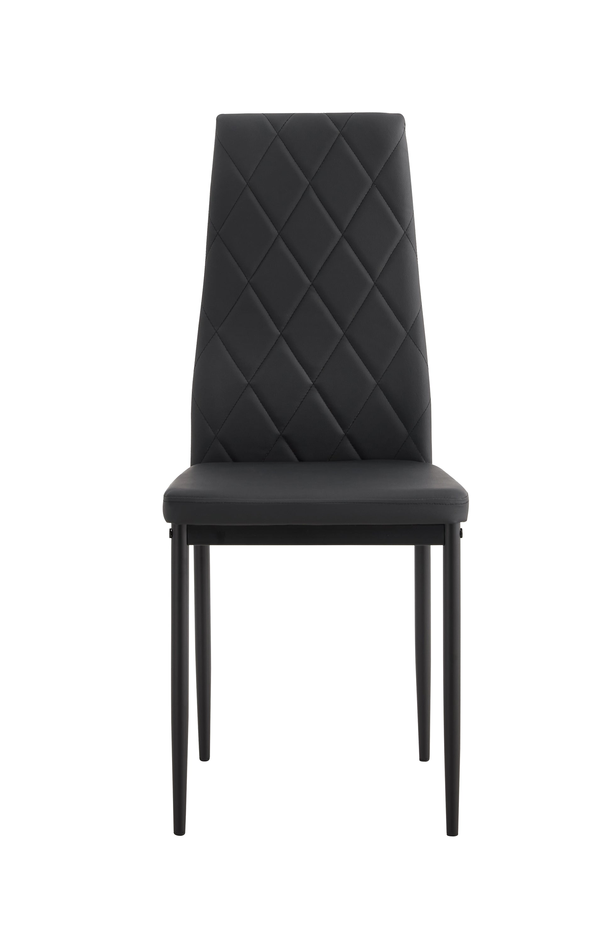 7 Piece Dining Table Set, Dining Table And Chair Black Glass