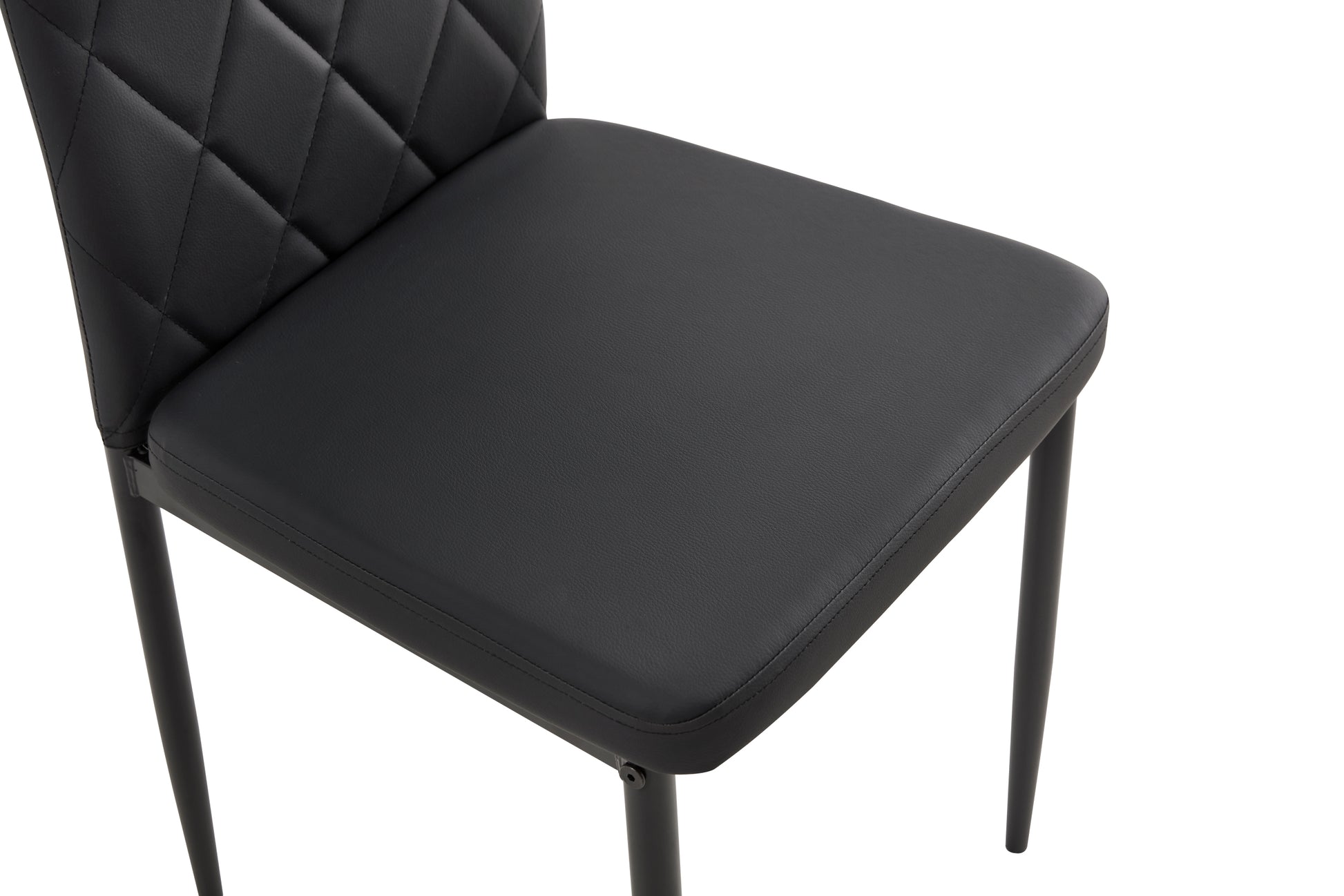 Dining Chair Set Of 6 Black Pu