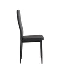 7 Piece Dining Table Set, Dining Table And Chair Black Glass
