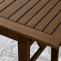 Midcentury Modern Patio Wood Bar Table Brown Solid Wood