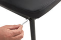 Dining Chair Set Of 6 Black Pu