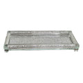 Ambrose Exquisite Large Glass Tray In Gift Box Silver Glass