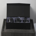 Ambrose Exquisite Three Glass Canister Set In Gift Box Black Glass