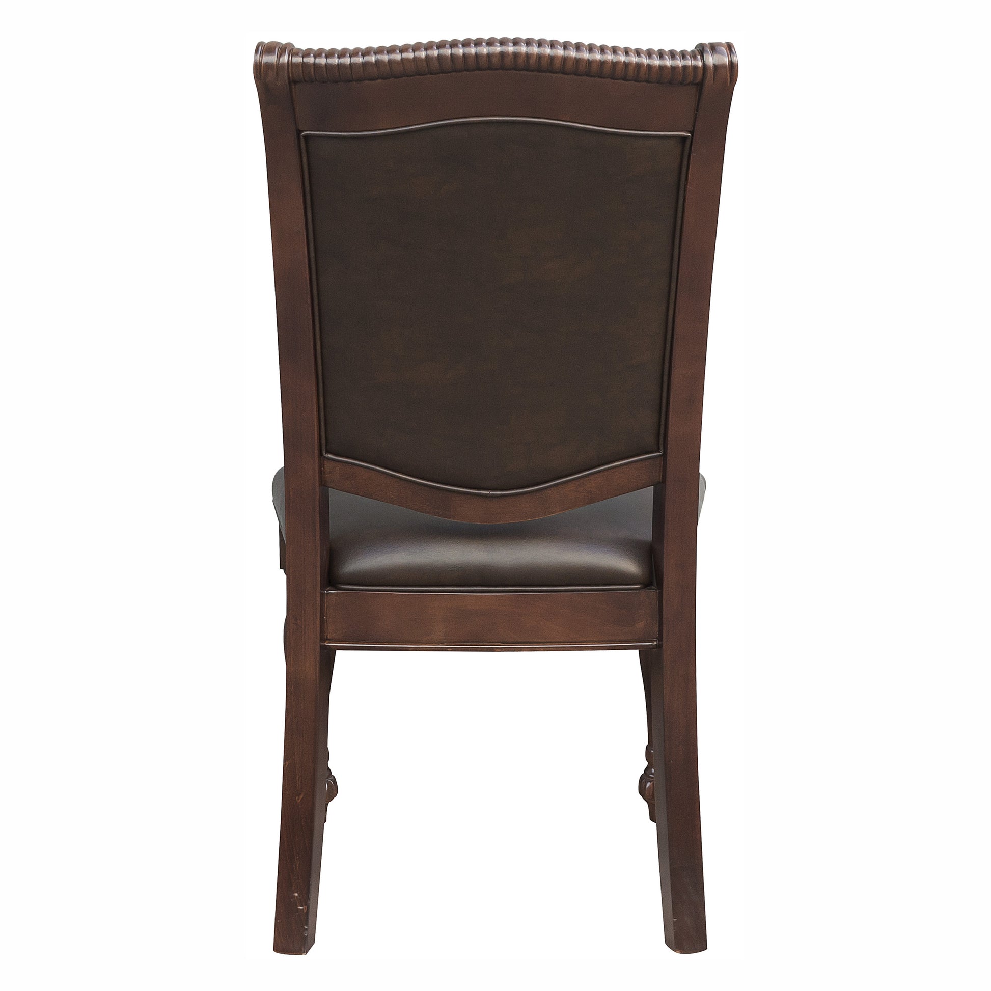 Traditional Style Dining Room Table W Leaf 2X Armchairs And 4X Side Chairs Dining 7Pc Set Brown Cherry Finish Upholstered Seat Wooden Furniture Wood Wood Brown Mix Seats 6 Wood Dining Room Extendable Traditional Double Pedestal Rectangular Dining Table