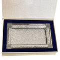 Ambrose Exquisite Small Glass Tray In Gift Box Silver Glass