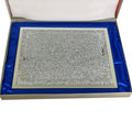 Ambrose Exquisite Glass Serving Tray In Gift Box Silver Glass