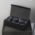 Ambrose Exquisite Three Glass Canister Set In Gift Box Black Glass