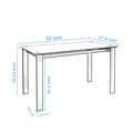7 Piece Dining Table Set, Dining Table And Chair Black Glass
