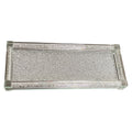 Ambrose Exquisite Medium Glass Tray In Gift Box Silver Glass