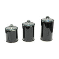 Ambrose Exquisite Three Glass Canister Set In Gift Box Black Glass