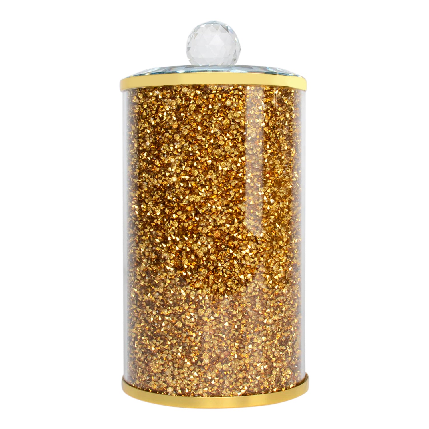 Ambrose Exquisite Glass Canister In Gift Box Gold Glass