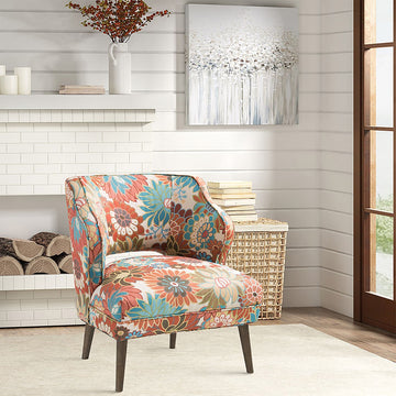 Open Back Accent Chair Multi Polyester