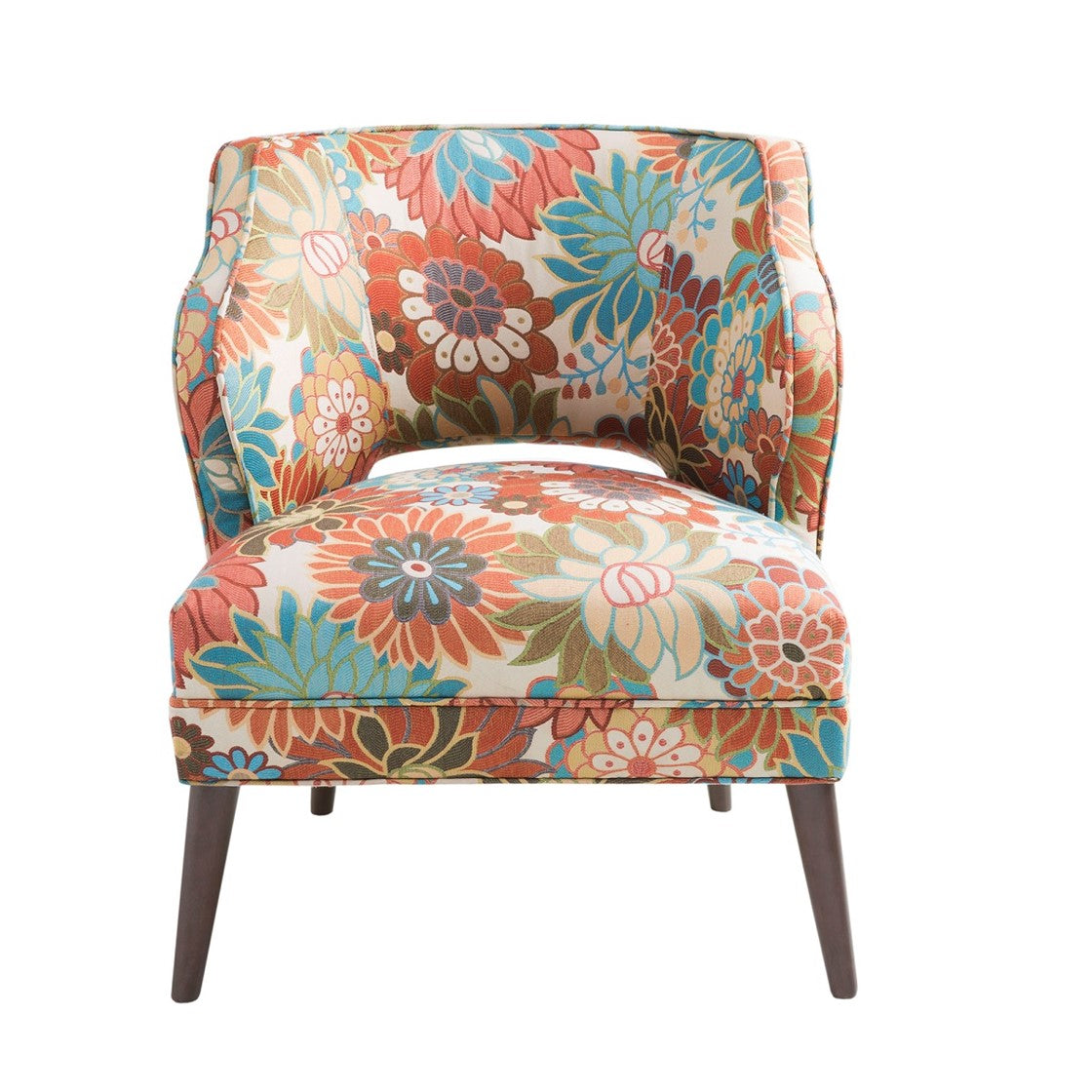 Open Back Accent Chair Multi Polyester