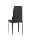7 Piece Dining Table Set, Dining Table And Chair Black Glass